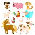 Farm animals set Royalty Free Stock Photo